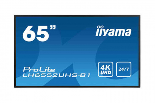  Фото информационный дисплей iiyama 65" lh6552uhs-b1 - фото 1