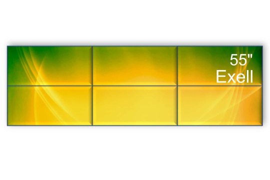 Изображение Видеостена 3x2 Exell 55" EXPD-WA55AB05