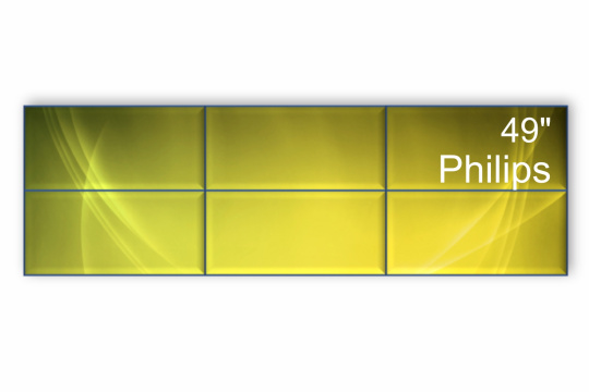 Изображение Видеостена 3x2 Philips 49" 49BDL2005X/00