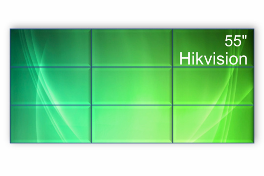 Изображение Видеостена 3x3 Hikvision 55" DS-D2055HE-G