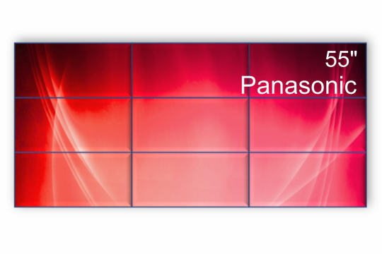  Фото видеостена 3x3 panasonic 55" th-55lfv9w - фото 1